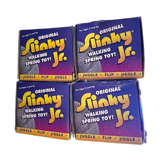 Lot Of 4 SEALED Original 2013 Metal Slinky Classic Walking Spring Poof Toy #125 - Picture 3 of 4